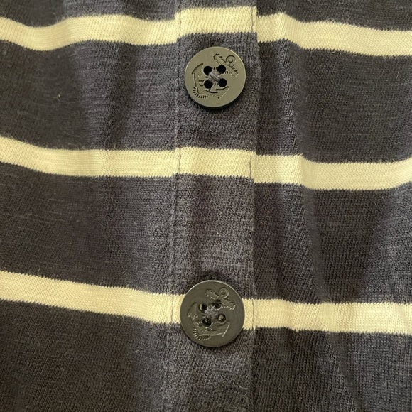 J crew retail dress medium navy and white stripes - Picture 2 of 4